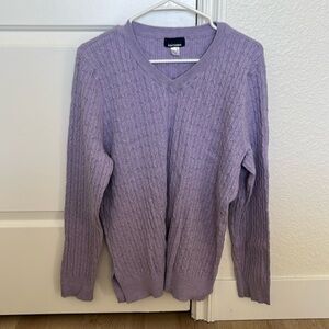 Purple V-Neck Sweater